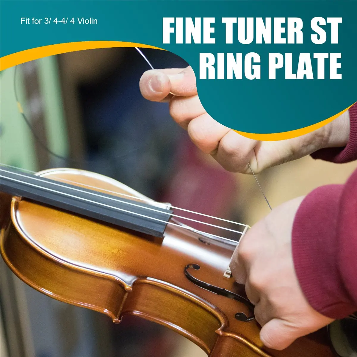 ABJV 4 piece 3/ 4-4/ 4 Violin Fine Tuner String Plate