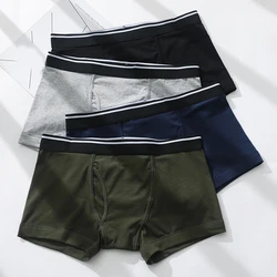 Sexy Men Boxers Open Front Underwear U Convex Pouch Trunks Cotton Solid Shorts Panties Elasticity Lingerie Intimate Underpants