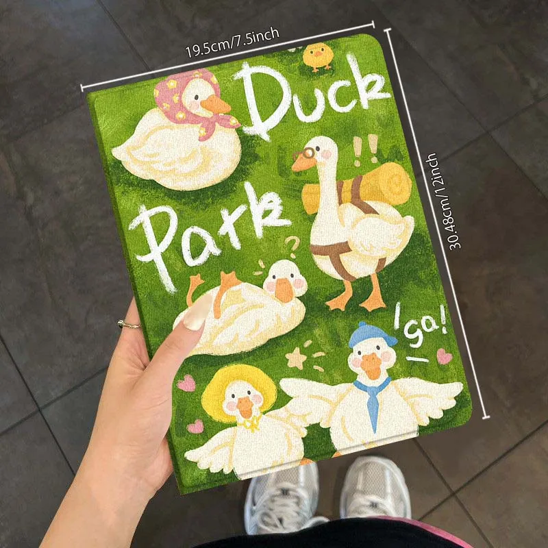 

Cartoon Anime Cute Duck Tablet Case For Samsung Galaxy Tab A A7 A8 A9 A11 S6 S11 Lite Plus 10.1 10.4 10.5 Inch