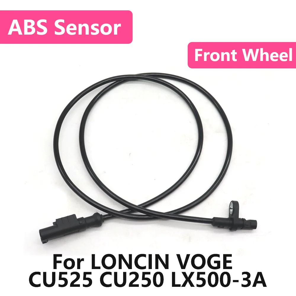 For LONCIN VOGE CU525 CU250 LX500-3A CU 250 525 LX 500 3A Motorcycle Front Wheel Signal ABS Wheel Speed Sensor Wire
