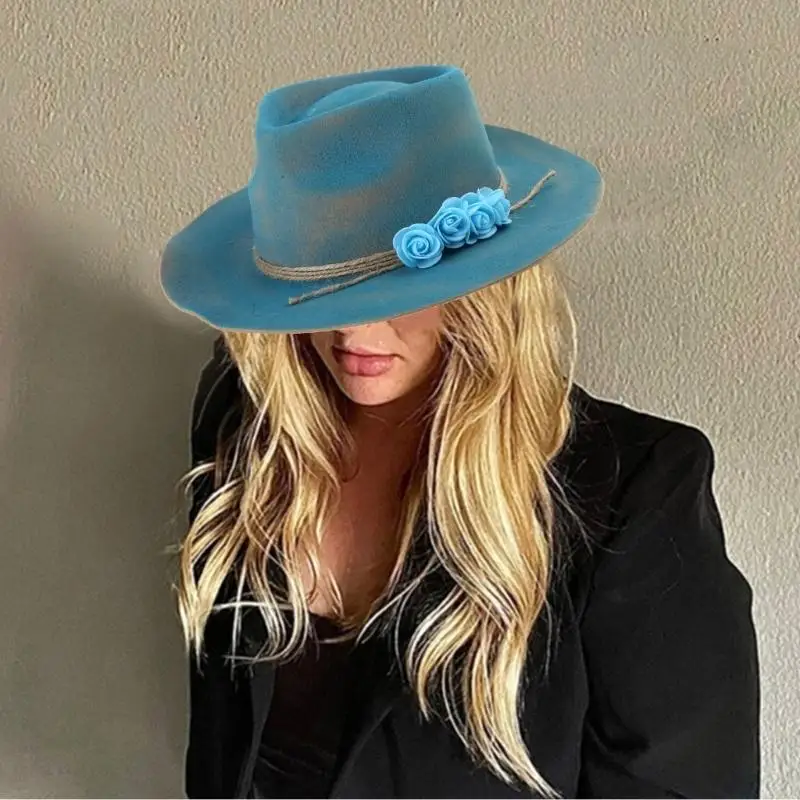 A52E Exotic Hat Casual Top Hat Panama Hat Headwear Gift for Father