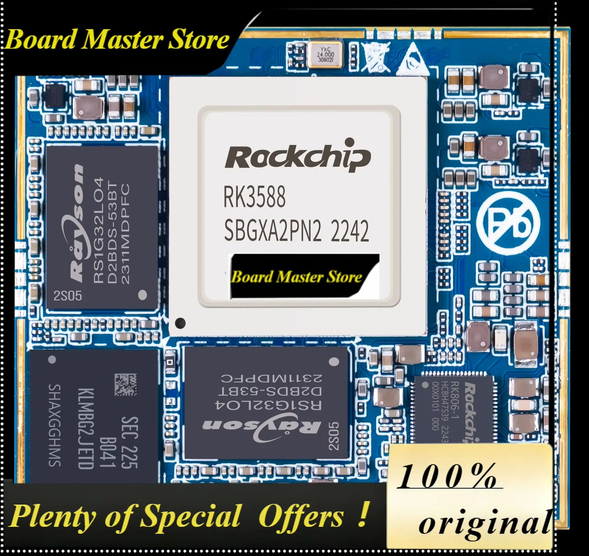 BoMaSBanana Pi Bpi Rockchip Rk3588 Quad Cortex-a76 + Cortex-a55 8gb Lpddr4 32gb Emmc Arm Mali-g610 Mp4 Gpu 6 Tops@int8