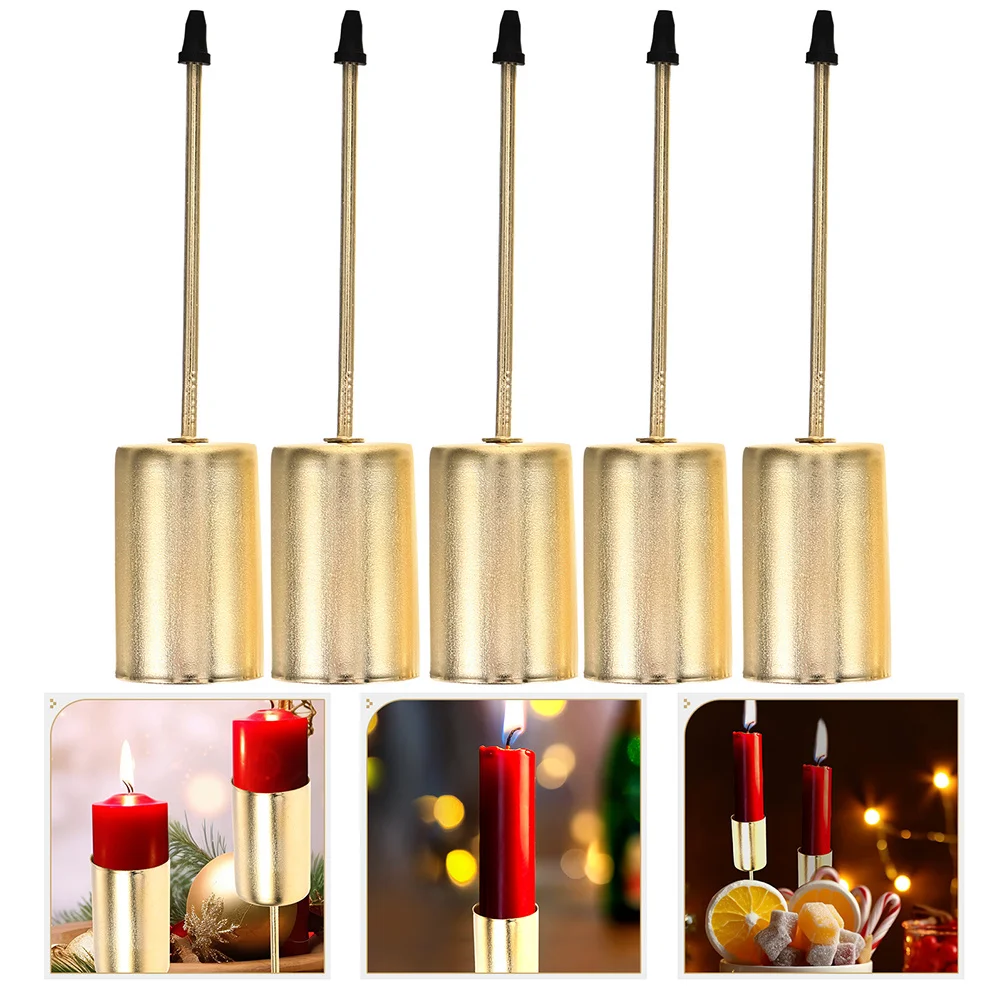 

6Pcs Christmas Cup Tube Metal Spike Insert for Holiday Home Decor Elegant Tabletop Centerpiece Multiuse Party Favor
