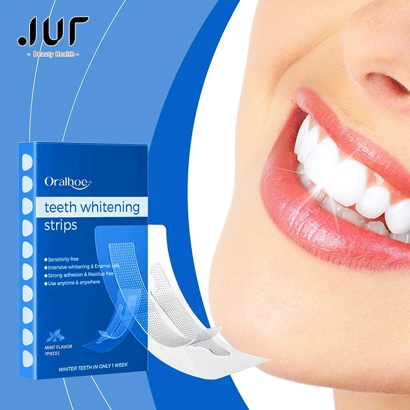 

7Pcs Teeth Whitening Strips Oral Hygiene White Care Kit Elastic Bleach Cleaning Tooth Whitening Gel Strips