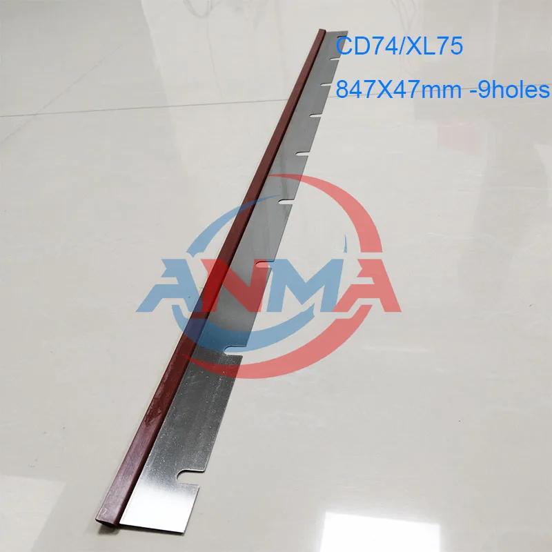 5Pieces Polyurethane CD74 XL75 Wash Up Blade L2.010.403 With 9 holes 847x47x0.5mm for Heidelberg Printing Machine Parts