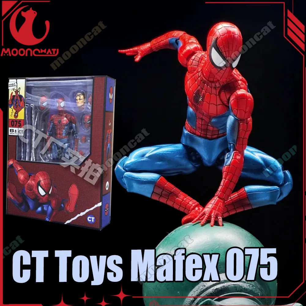 

【In Stock】 Ct Toys Spiderman Figure Mafex 075 The Anazing Spider-Man Comic Ver Mafex 185 Anime Action Figure Figurine Gifts Toys