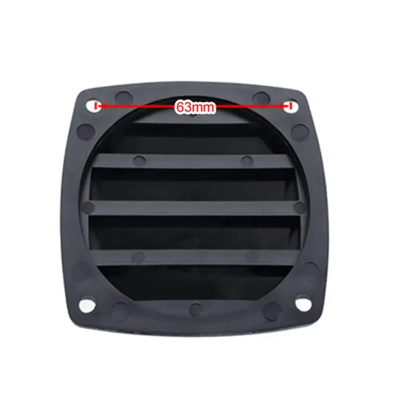 كوة منفذ تنفيس الهواء مصبغة التهوية البلاستيكية لقارب ماين يخت 8.3x8.3 سم أسود