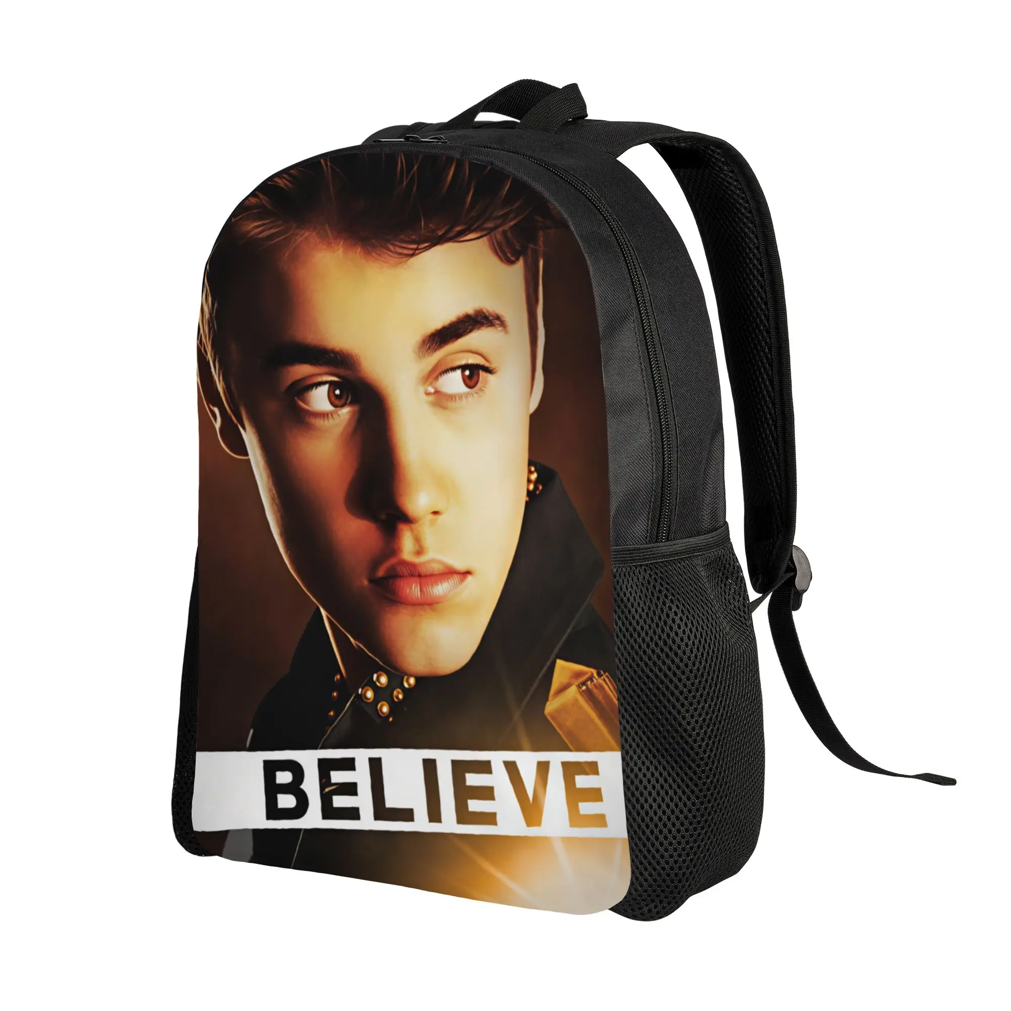 Justin Bieber Believe Album Poster Backpack  Elegant Backpacks Teen Hiking Print School Bags Designer Rucksack