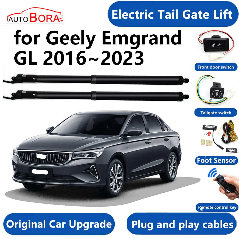 Autofa pembuka pintu belakang mobil, Kit pengangkat gerbang ekor mobil elektrik otomatis untuk Geely Emgrand GL 2016 ~ 2023