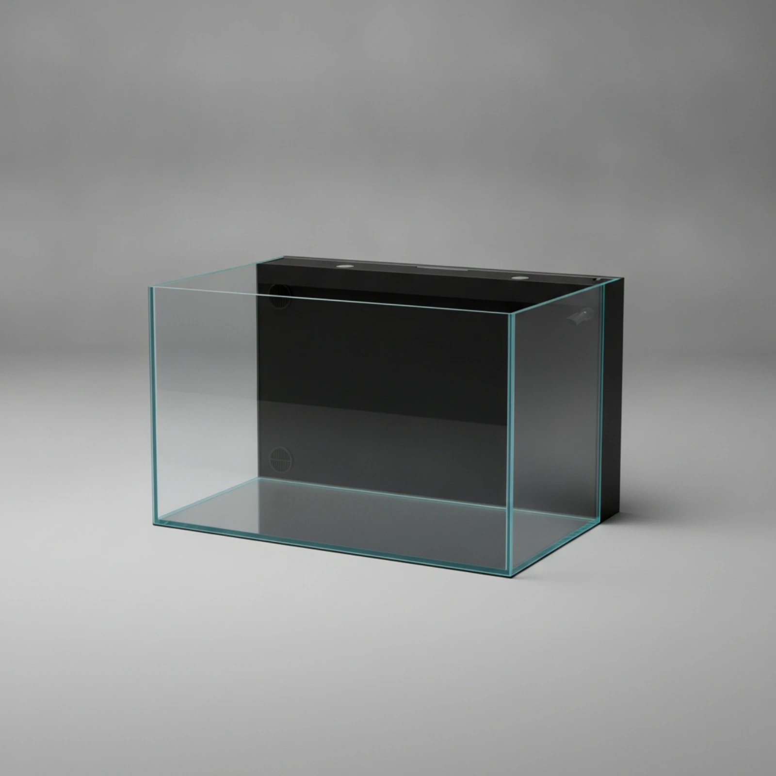 Cube Aquarium Low-Clutter Rectangular Back-Filter Aquatic Tank with Duckbill Outlet Planted Aquarium with Filtration Compartment