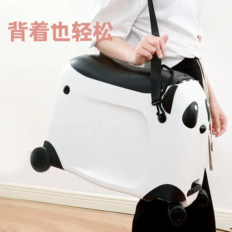 21 inch trolly bags travel trolley cute panda ride on kids luggage