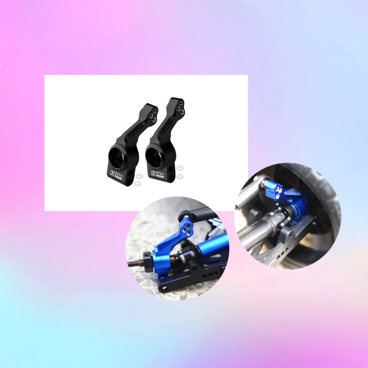 GPM 7075 Alloy Rear Stub Axle Carriers For TRAXXAS Slash Pro,1/10 F-150 SVT Raptor, Rustler, Hoss,