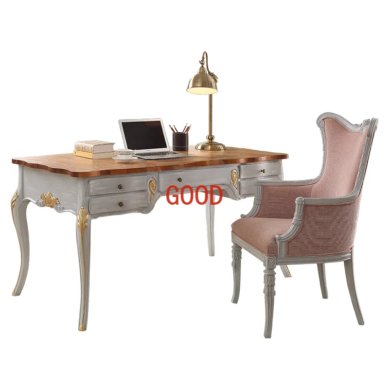 

Ретро-стул для отдыха с планшетом под дерево, Элитная американская мебель для Кабинета