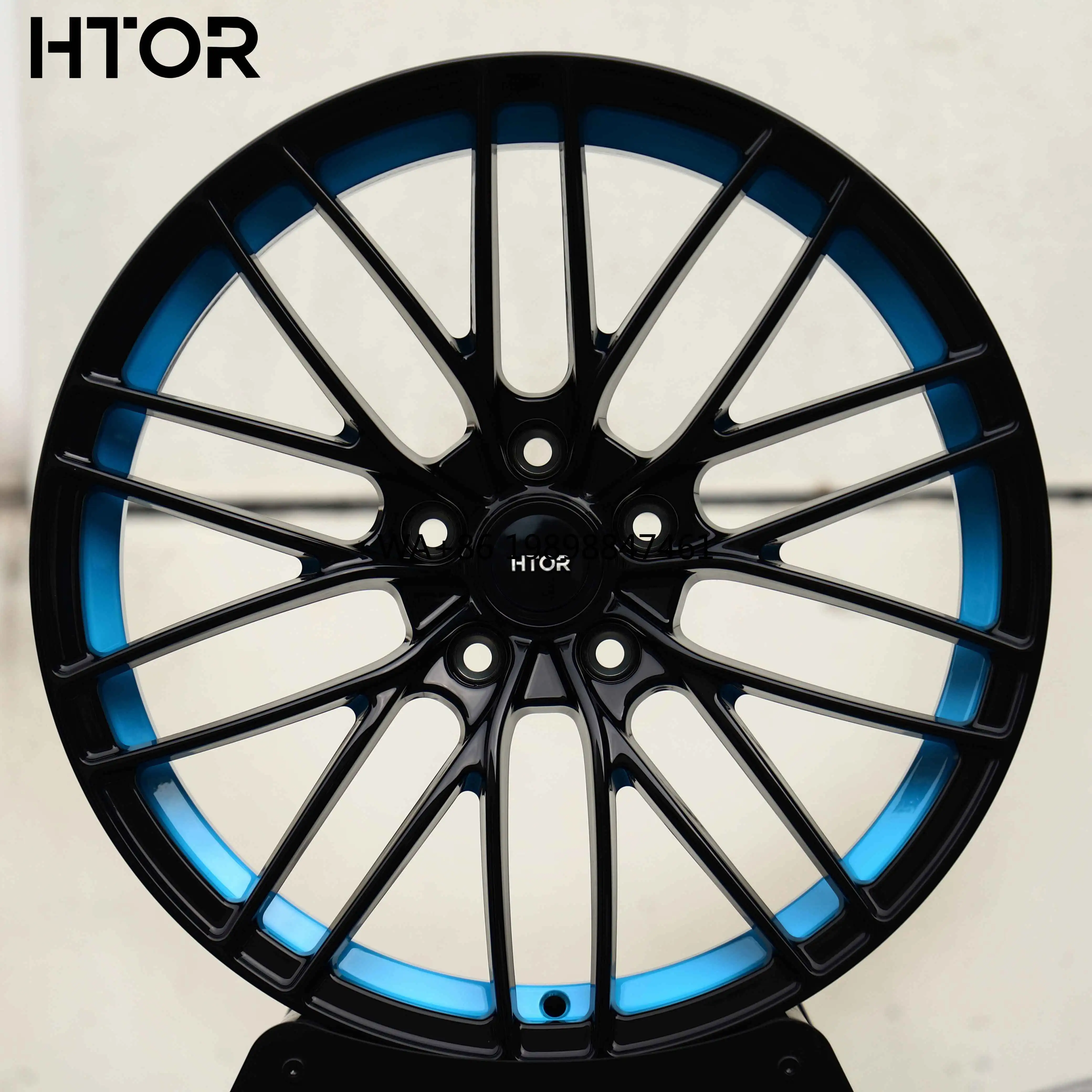 

Кованые спортивные диски HTOR 19x8.5 20x9.5 21x10.5 22x11 5x112 5x120 вогнутые, глянцевые черно-синие