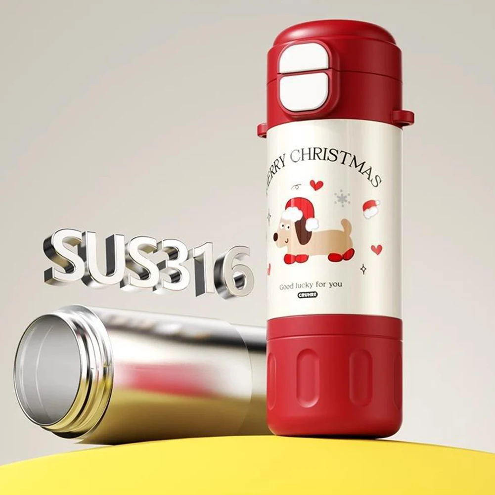 480ml Straw Insulated Water Bottle with Strap Vacuum Insulated Cup 316 Stainless Steel Vacuum Thermal Tumbler for Women Men