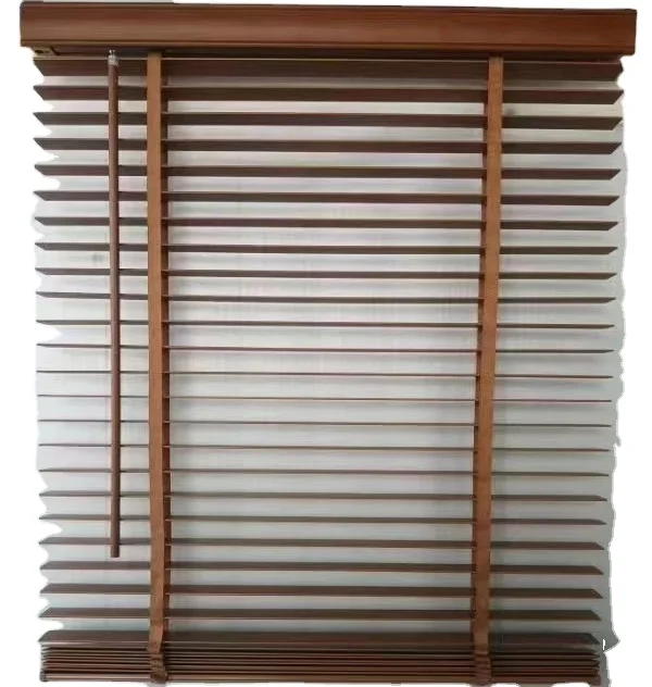 2'' faux wood blinds slates cordless faux wood venetian blinds 50mm office home wood blinds