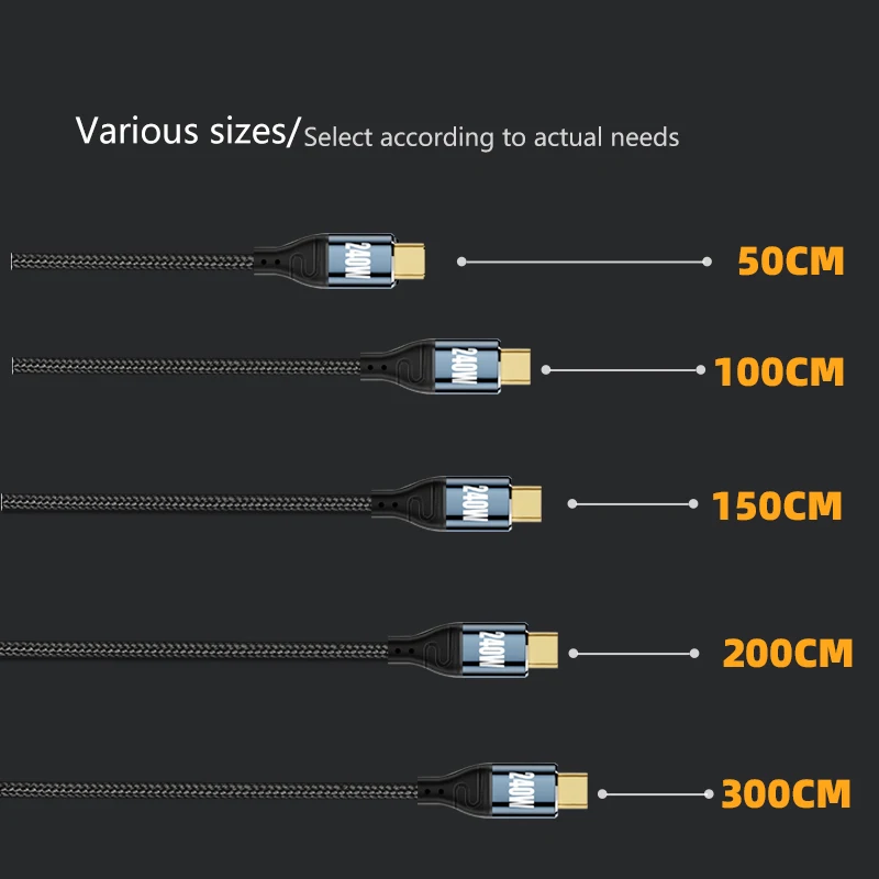 PD 240 واط USB C إلى نوع C كابل PD3.1 سريع شحن الحبل ل PS5 نينتندو التبديل سامسونج هواوي شاومي ممن لهم Oneplus ل ماك بوك #5