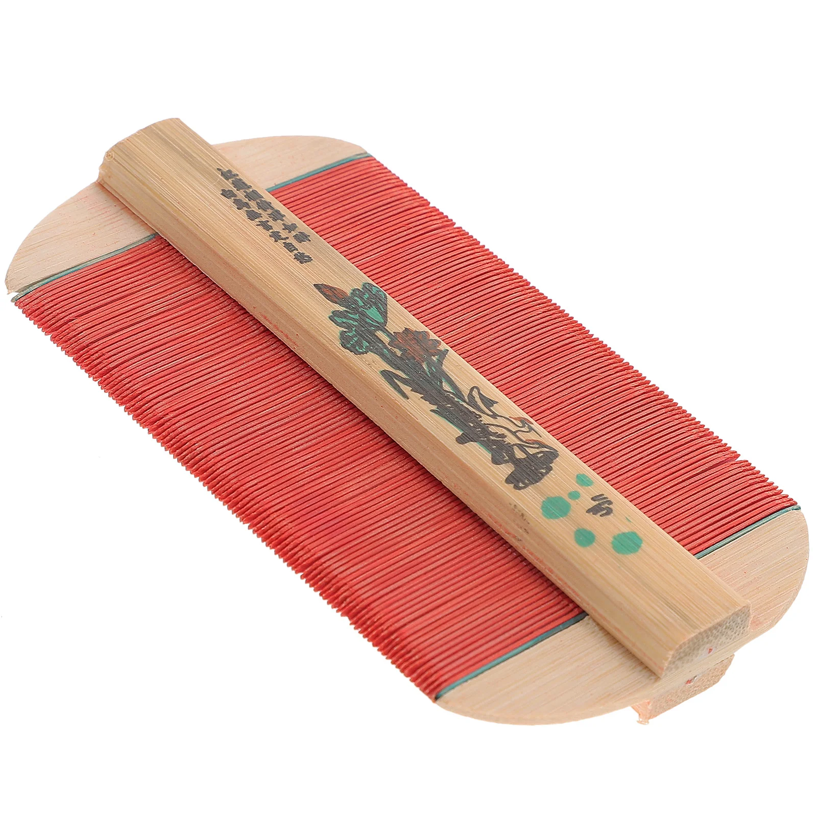 

Random Pattern Hair Comb Bamboo Simple Manual Red Wood Wooden for All Types Exquisite