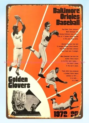 Scorecard Program 1972 Baseball metal tin sign