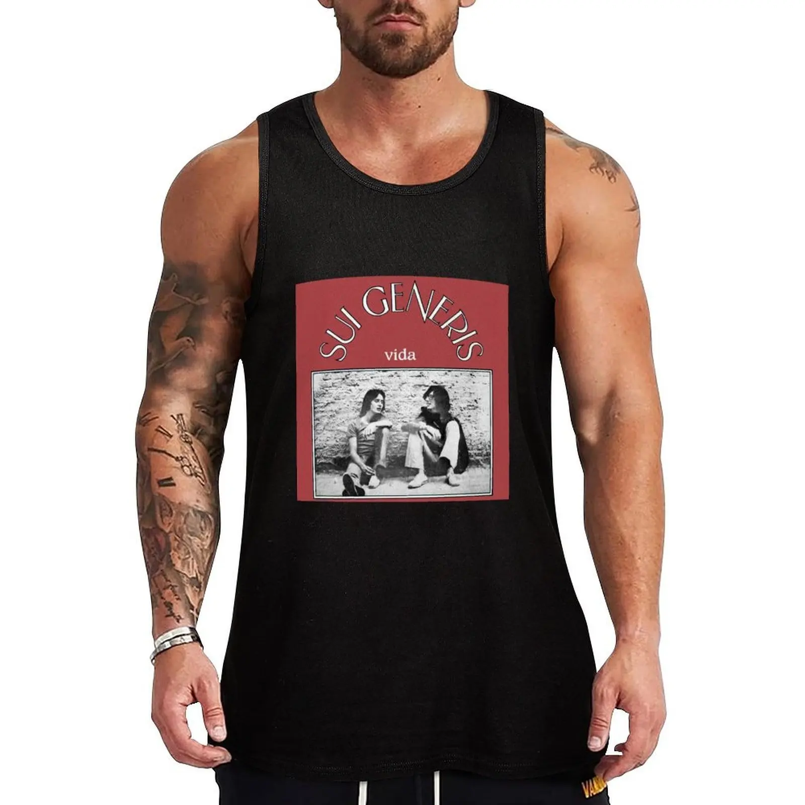 Vida - Sui Generis (fijo) Camiseta sin mangas de tela elástica, cómoda y flexible