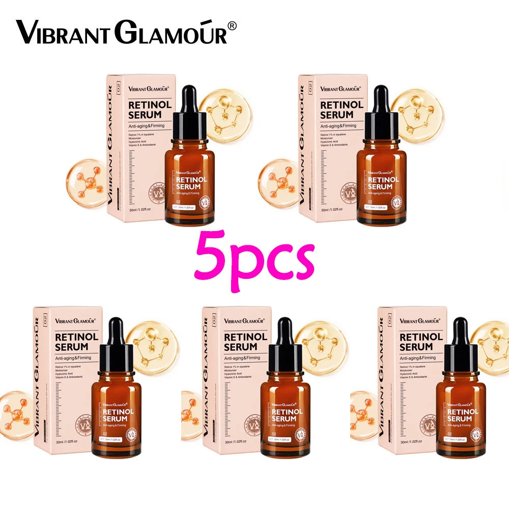 

5pcs VIBRANT GLAMOUR 30ml Retinol Face Serum Hydrate Face Moisturizing ​Nourish Skin Essence ​Refreshing Female Facial Skin Care