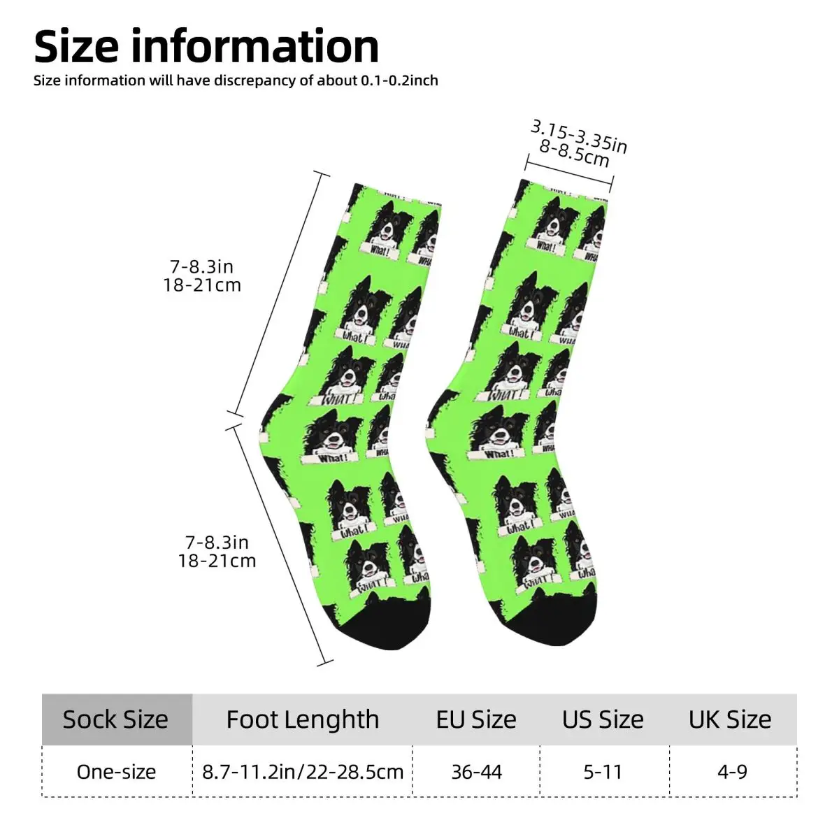 Border Collie What Stickers And Gifts Socks Sweat Absorbing Stockings All Season Long Socks for Man's Woman's Christmas Gifts