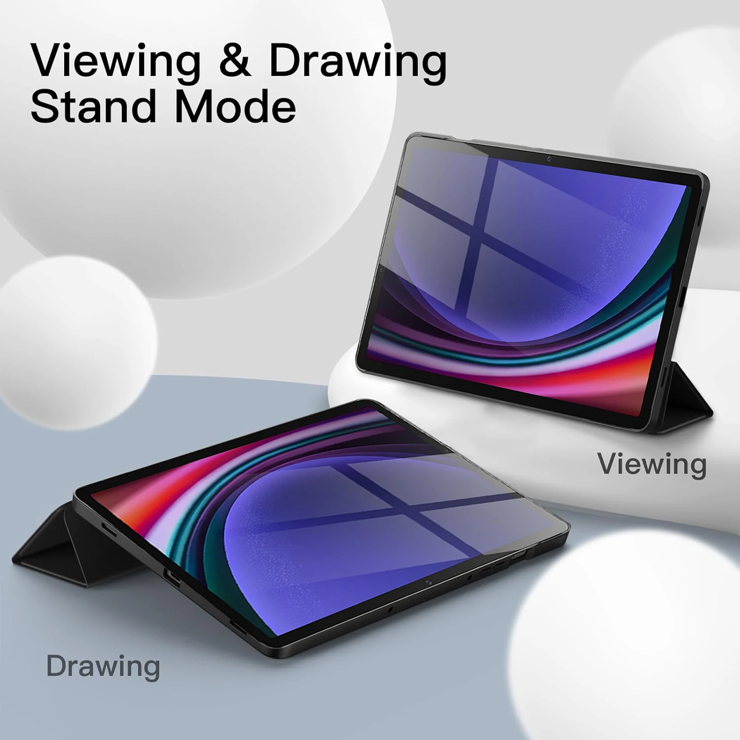 لسامسونج غالاكسي تبويب S7 S8 S9 FE 10.9 ''11'' X510 X710 ثلاثي أضعاف بدء حالة الوجه المغناطيسي حامل بولي Leather الجلود الغطاء الواقي