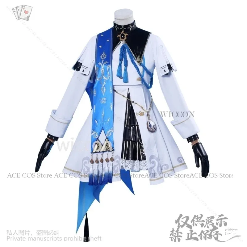 Wuthering Waves Phoebe Costume de jeu Styles de cour nobles robe bleue perruques de chapeau Lolita pour Cosplay Animec;3.k'6;d.a;