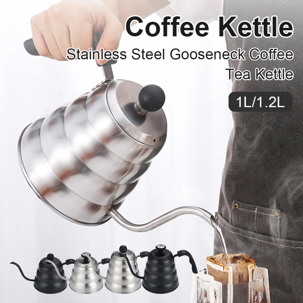 new hot sale Stainless Steel Coffee Kettle with Thermometer, Gooseneck Thin Spout for Hand Drip Pour Over Coffee Tea Pot Teapot