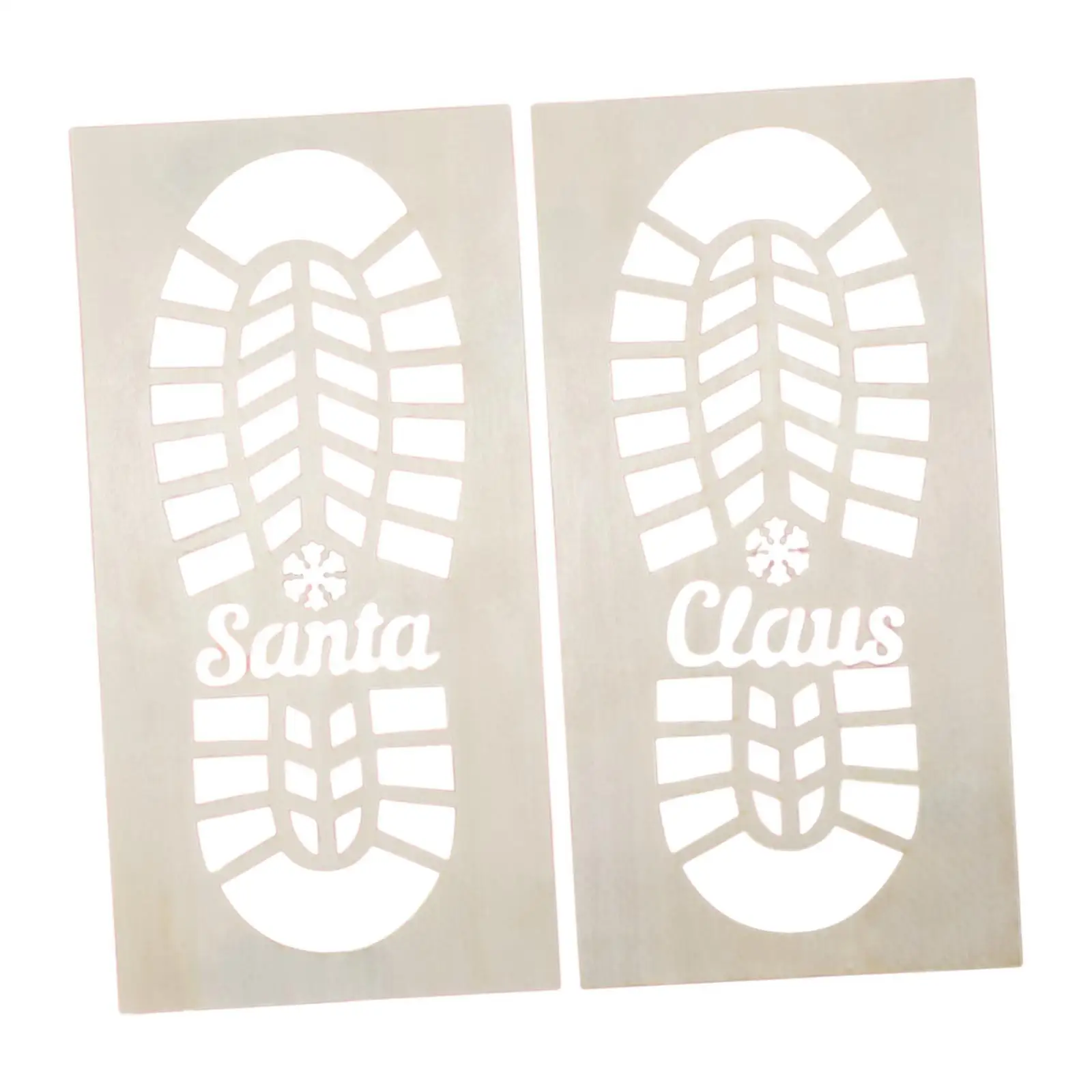 Santa Footprint Snowflake Stencils Christmas Floor Template for Large Wall Decor and Festive DIY