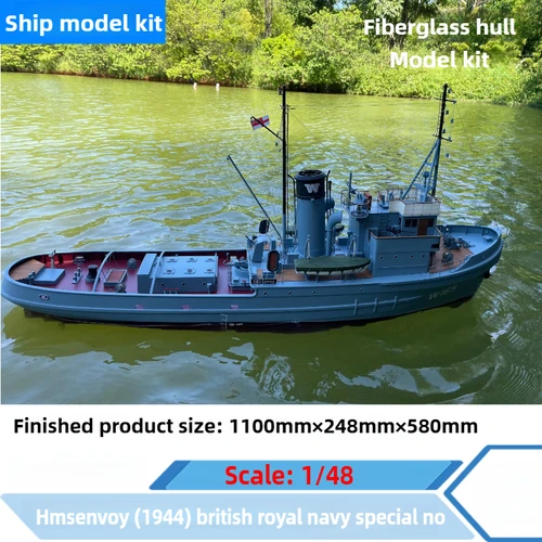 Modèle de bateau 1/48 HMS ENVOY (1944), Kit d'assemblage de la marine royale, modèle de puissance de Simulation Non fini avec moteur