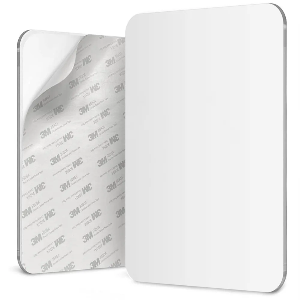 

Shaving Mirror, 3M Adhesive Shower Mirror, Acrylic - Unbreakable, Less Fogging, Sleek Frameless, Shower Mirror