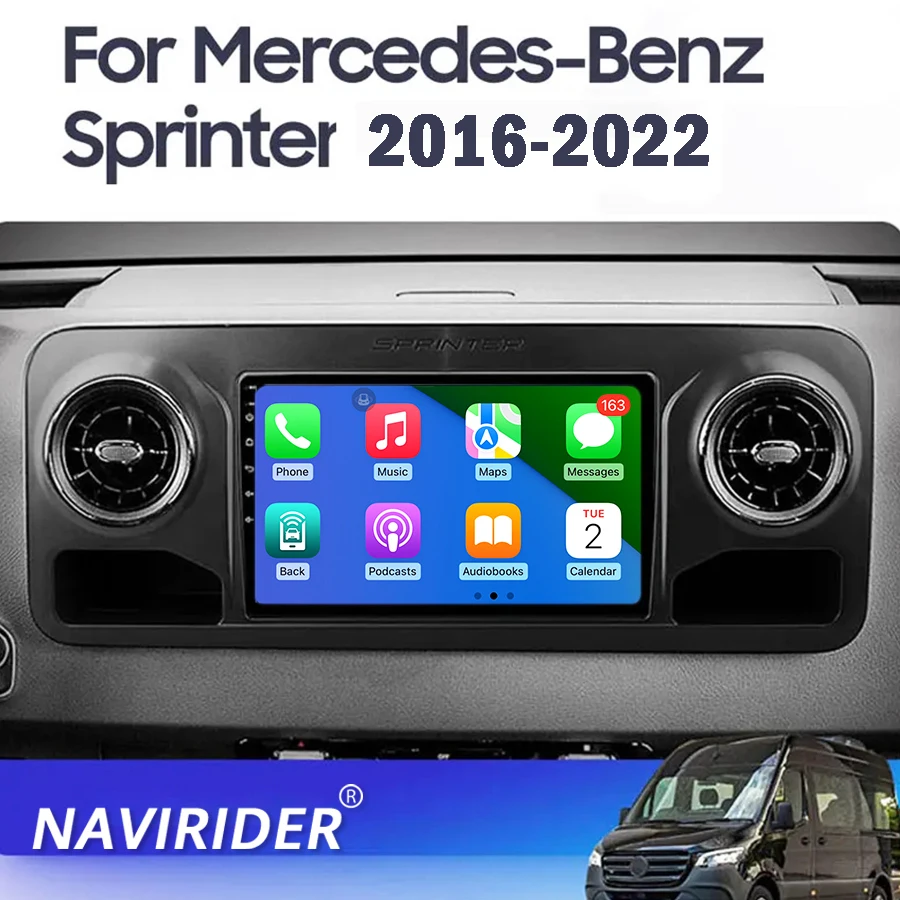 GPS di navigazione multimediale con schermo Android da 9 pollici per Mercedes 2016-2022 Benz Sprinter W906 Android Auto Carplay GPS autoradio
