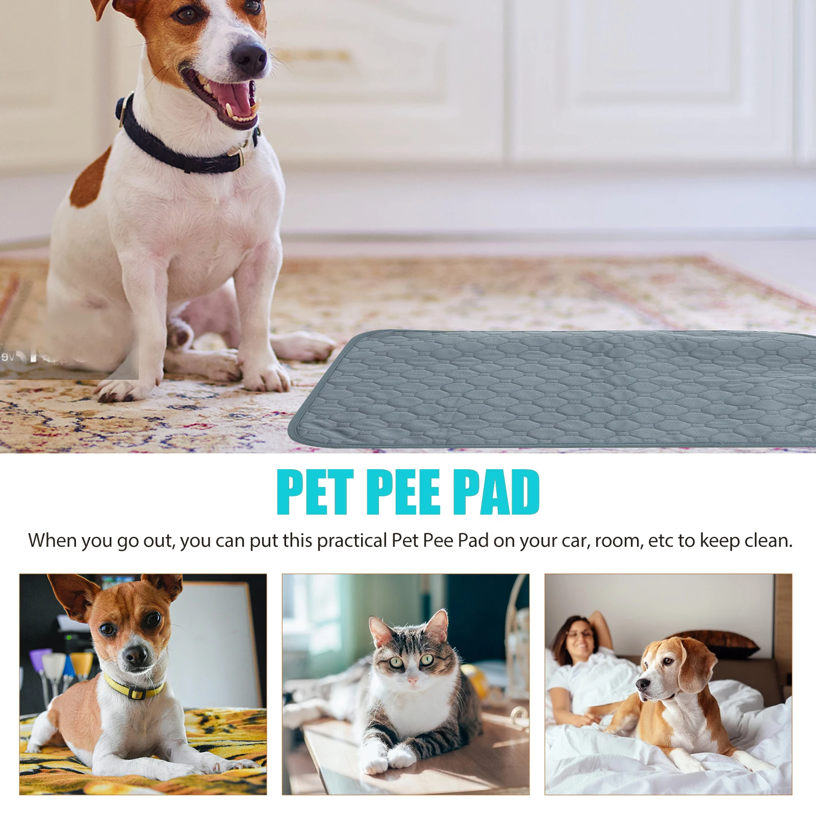 

Ice Pad Urine Pet Cushion Summer Cooling Dog Mat Non-slip Comfort Potty Multi-function Durable Water Absorption Play Rest Home