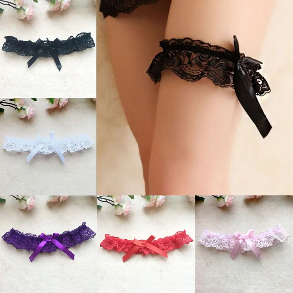 Sexy Women Girl Lace Floral Bowknot Wedding Party Bridal Lingerie Cosplay Leg Garter Belt Suspender