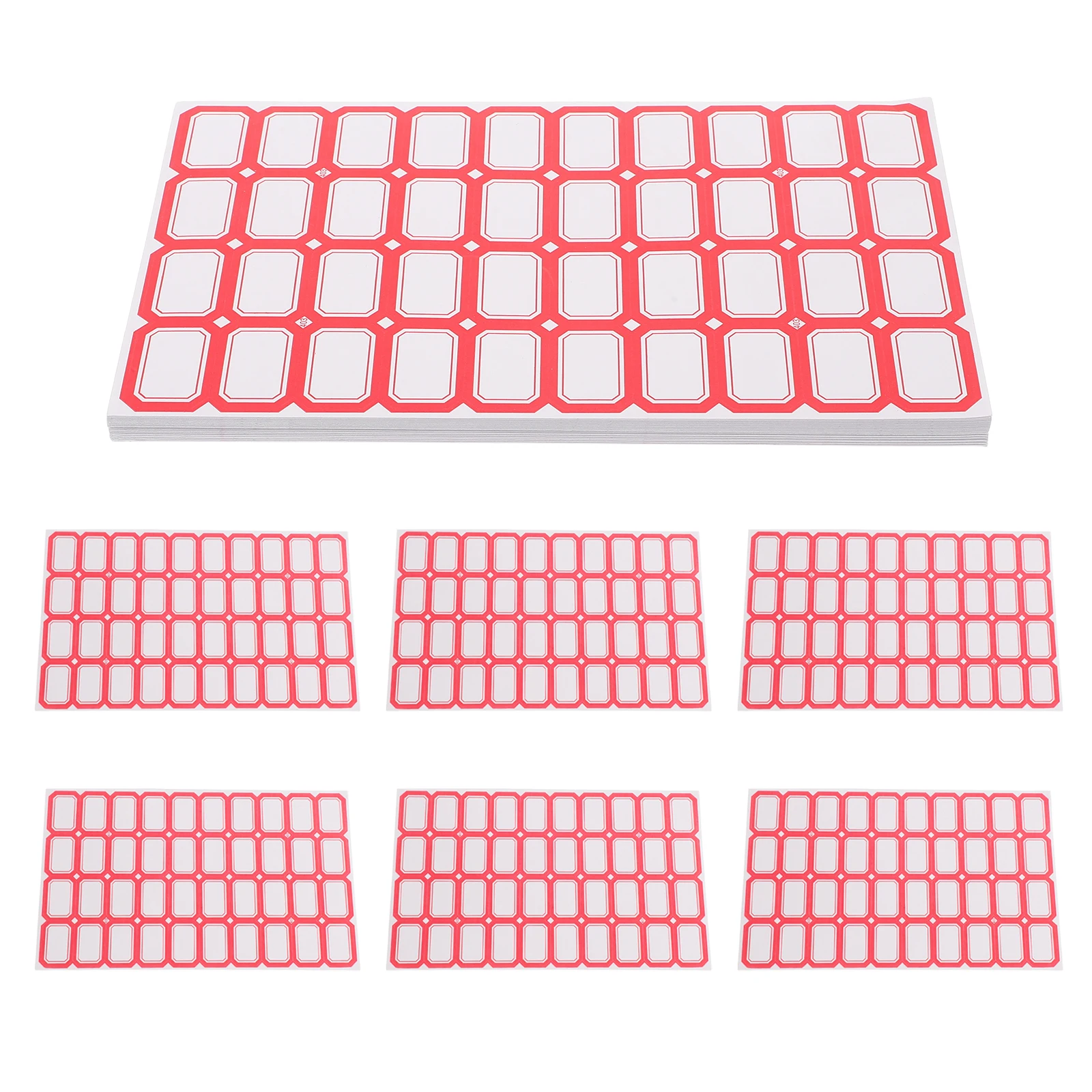 

Self-Adhesive Name Labels Red Sticky Stickers For Office School Home Organization Labeling Jars Files Boxes Envelopes