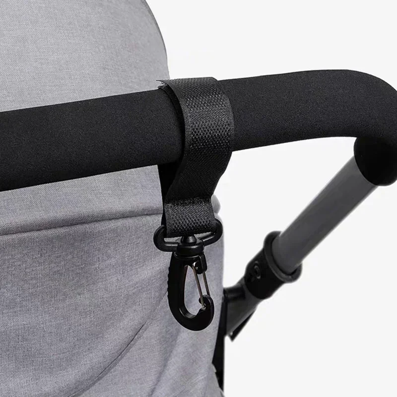 2-12 Stück Kinderwagen-Haken-Organizer-Clip, tragbar, leicht, 360-Grad-Drehung, praktischer Taschenhalter für Kinderwagen