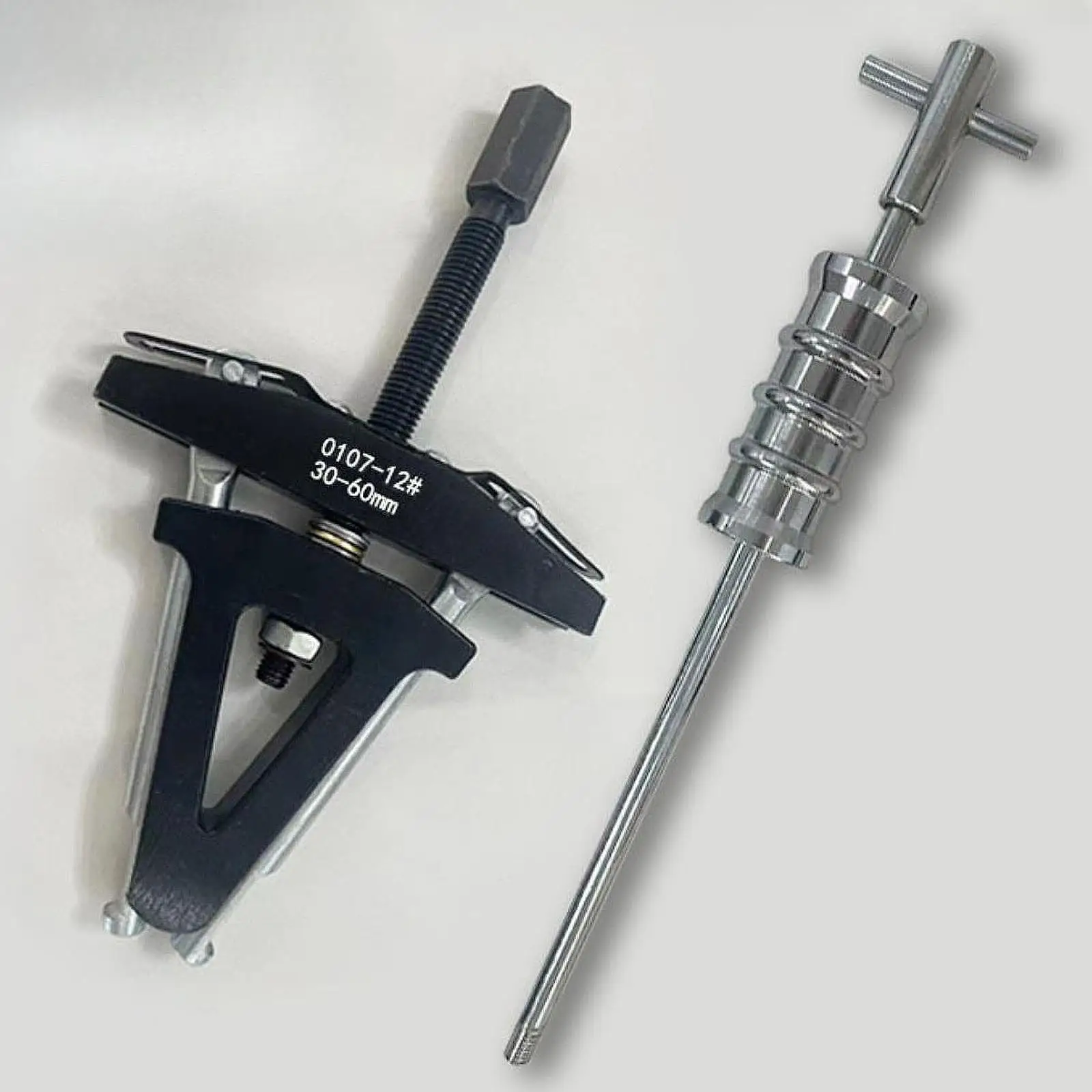 Heavy Duty Motorcycle Bearing Race Puller Set Carbon Steel Two Jaw Adjustable 30 60mm Extractor with Slide Hammer for Shop