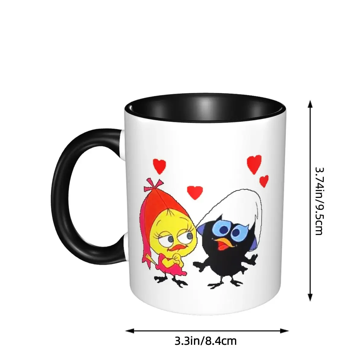 Calimero Cartoon Comic Mug Funny Ceramic Coffee Cups Tea Mugs Milk Cup Drinkware Gift for Woman Man