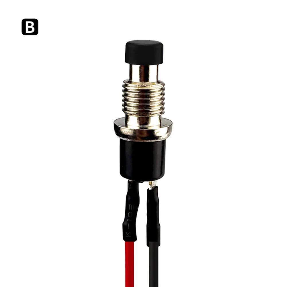 

12pcs 7mm Prewired Momentary Push Button SPST ON/Off 2 Pin Round Switch For Industrial Control And Electronic Projects