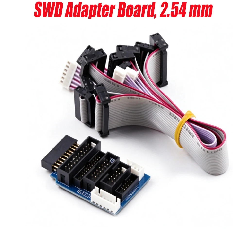 7pcs JTAG SWD Adapter Cable Kit 2.54mm Connector Multi-Type Download Wire Multi-Function Transfer Board for Debug Programmer