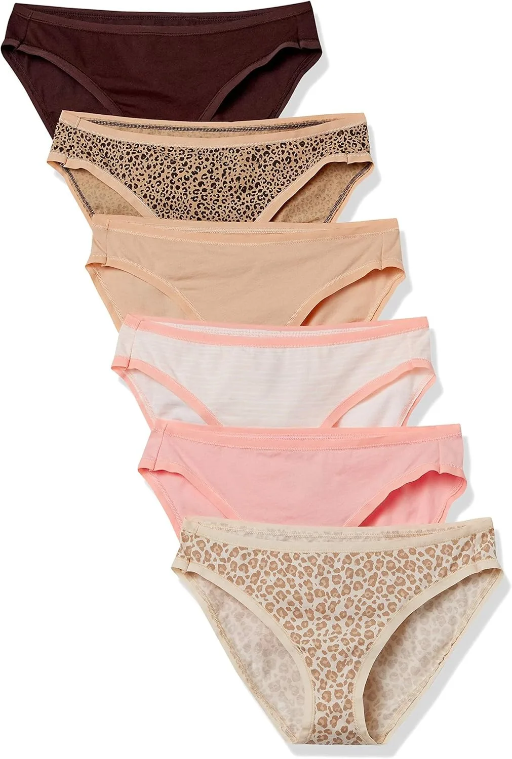 

Amazon Essentials Women's Cotton Bikini Brief Underwear (Available in Plus Size), Multipacks