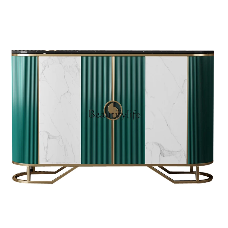 

Italian minimalist entrance slate light luxury style entrance door household dining side cabinet