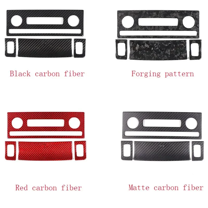 

For Chevrolet Corvette C6 2005-2013 Real Carbon Fiber Car Air Conditioning Adjustment Button Switch Frame Sticker Accessories