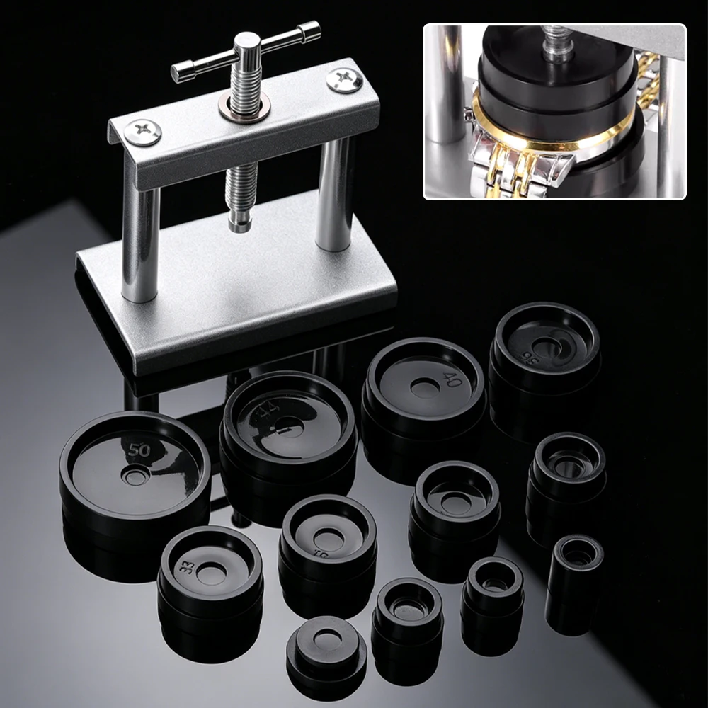 Professional Back Cover Presser Set 12pcs/18pcs Watch Tools Repair Metal Watchmaker Maintenance Tools for Closing Cover Die Kit