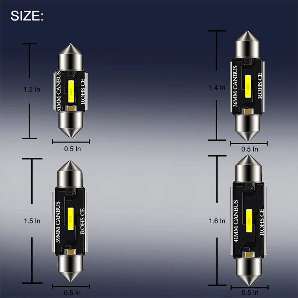 LupuAuto-C5W LED CSP 1860 lâmpada de sinal, lâmpada Canbus, 31mm, 36mm, 39mm, 41mm, luz festão, C10W, Auto Interior Reading Dome Light