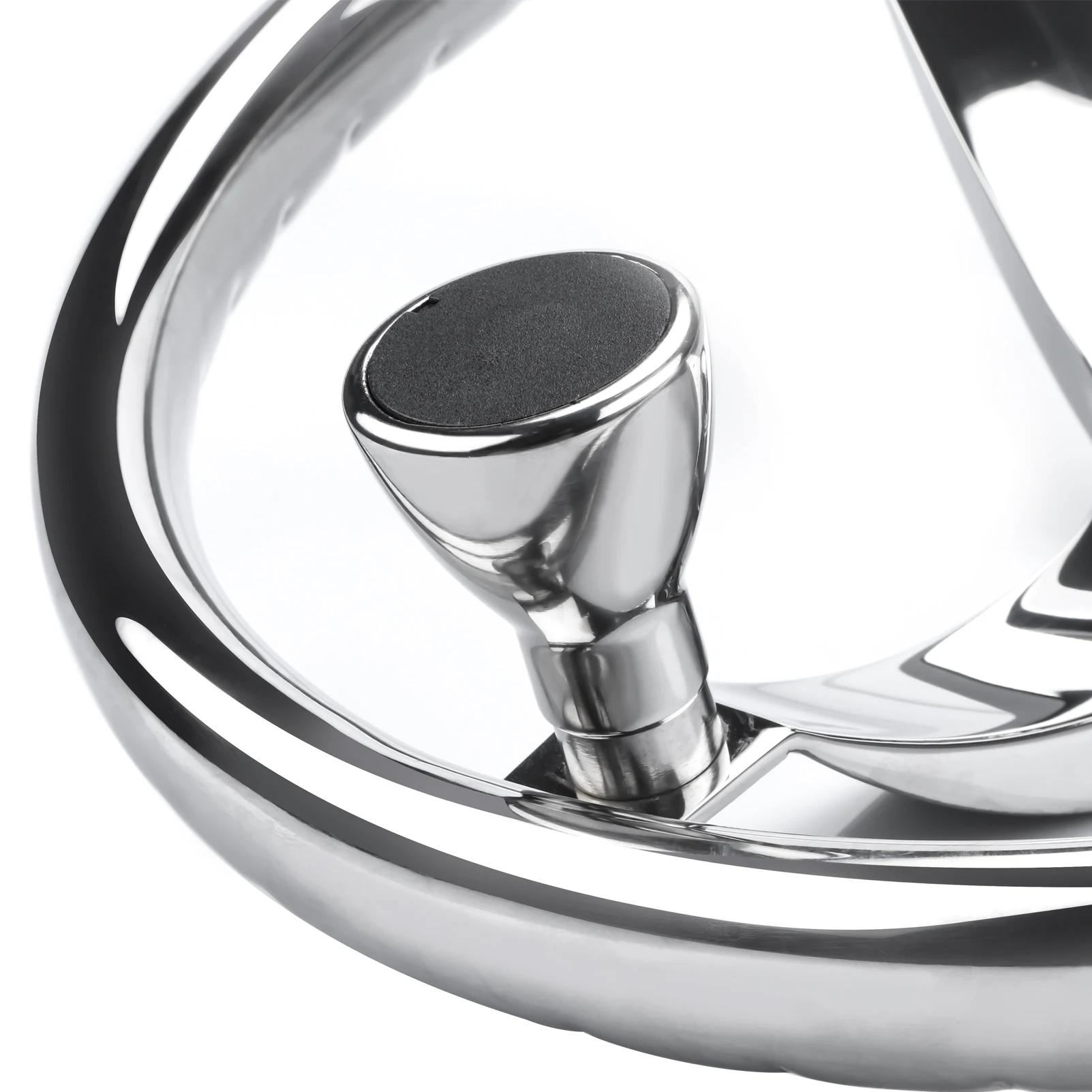 polished stainless steel steer wheel for marine boat yacht with control Knob13.5\