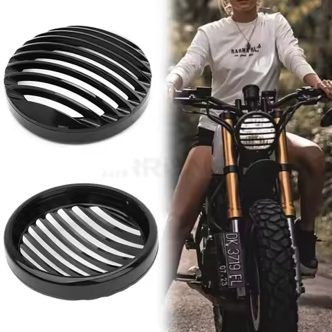 Motorcycle 5.75" 5 3/4" ABS Retro Headlight Grill Cover Fit For Harley Sportster XL 883 Iron 1200 04-up Custom XL1200C 48