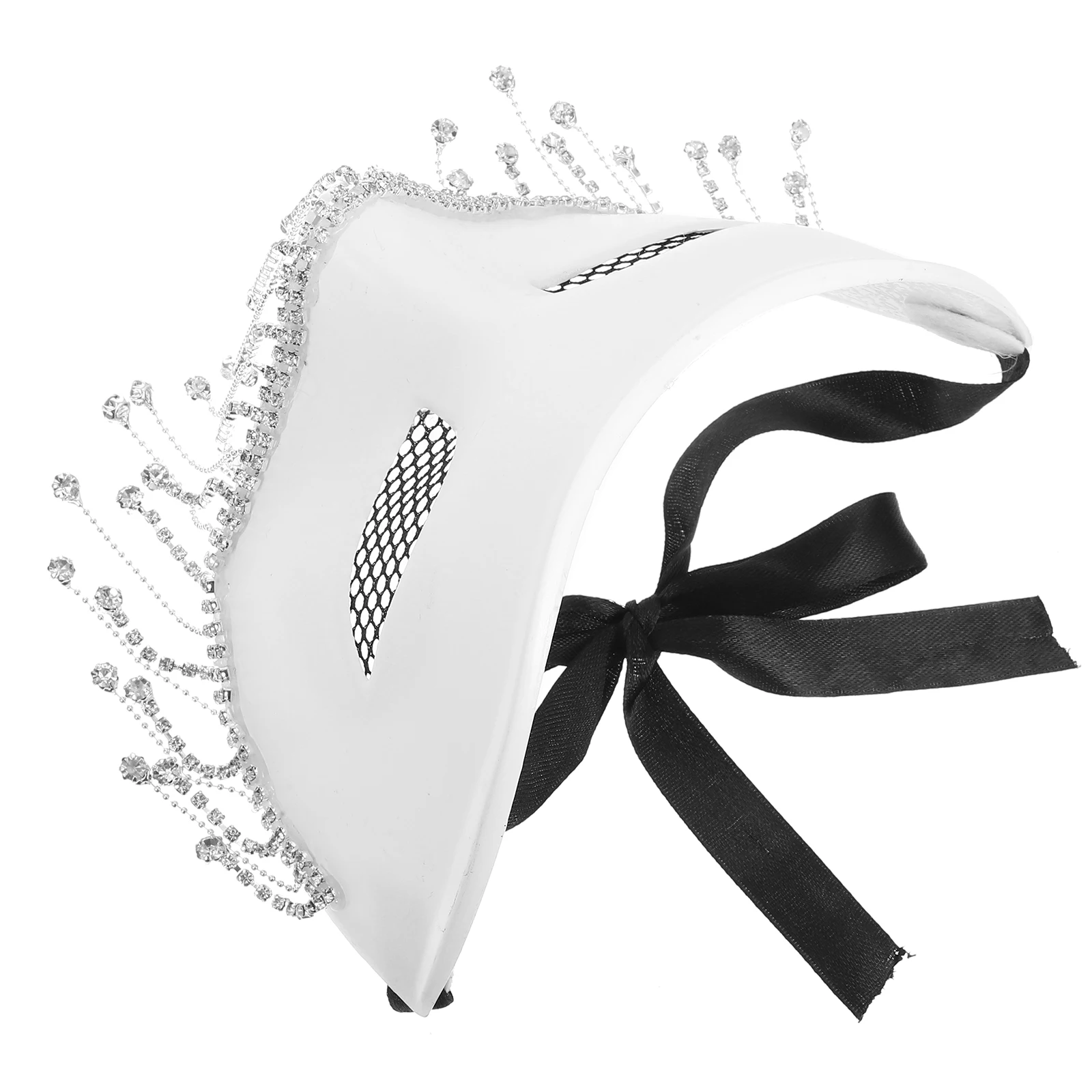 

Rhinestone Fringe Masquerade Mask Crystal Face Masks for Mardi Gras Party Halloween Adult Stage Performance Blank DIY
