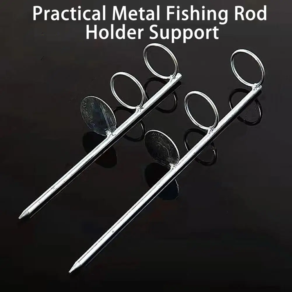 

Fishing Rod Bracket Useful Stable Anti-rust Hand Rod Fishing Pole Ground Holder Fishing Tools